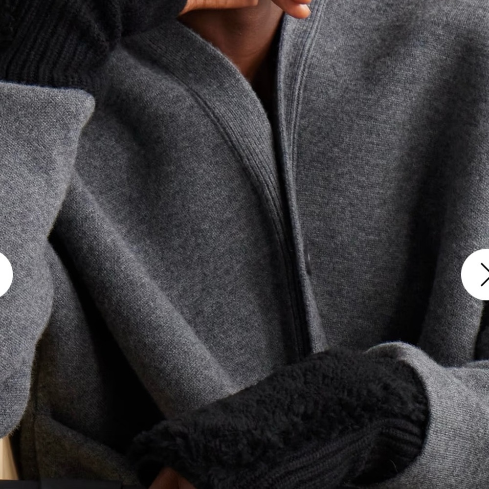 NEW!  Yves Salomon fingerless Shearling Wool mittens